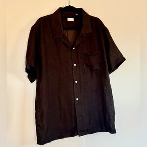 Classic Black Men's Viscose Shirt